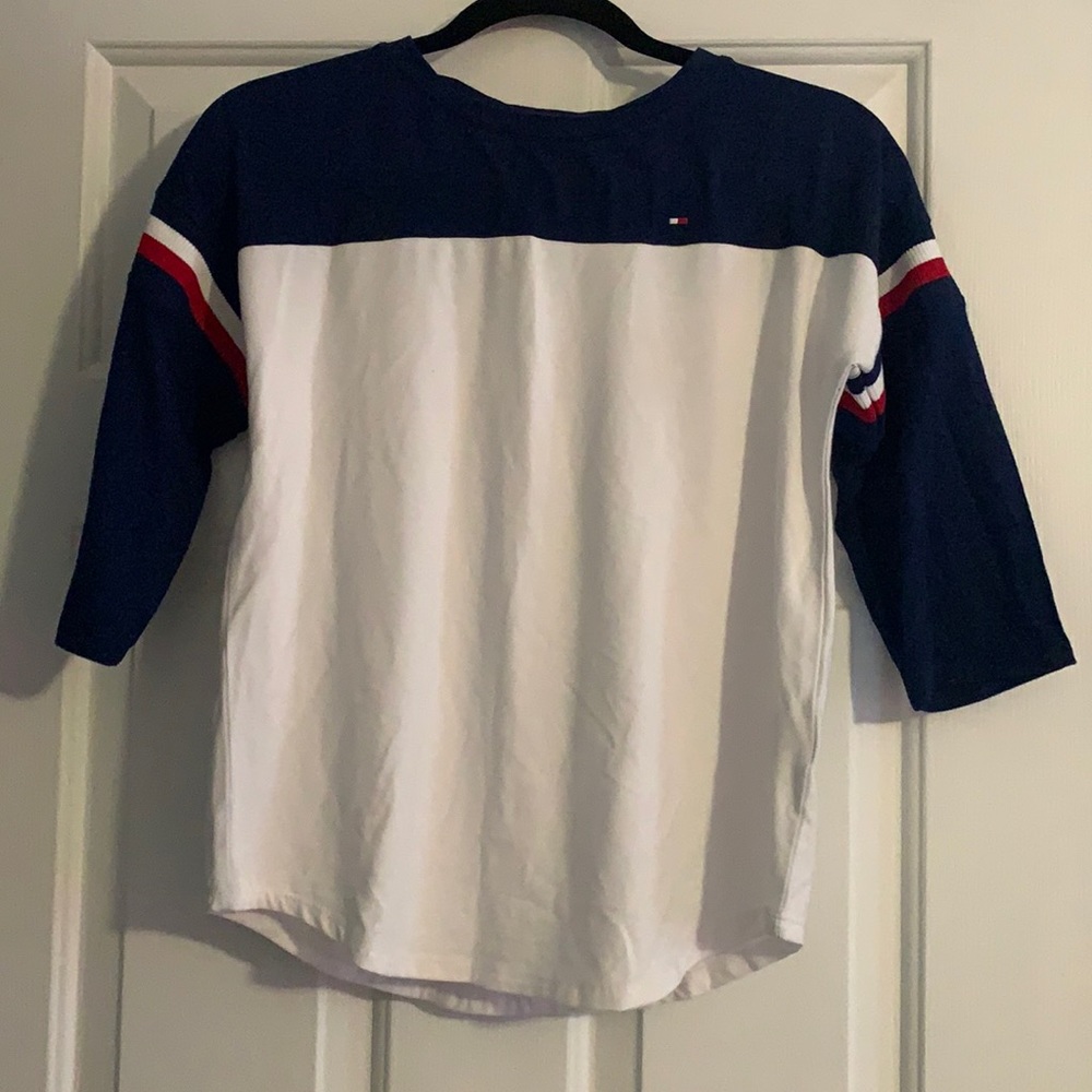Tommy Hilfiger GIRLS Top, White with Navy Blue